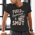 Bookworm Fueled By Sarcasm And Smut Book Reading Men's V-Neck T-Shirt Bookworm Fueled By Sarcasm And Smut Book Reading Men's V-Neck T-Shirt