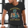 Bookworm I'm A Book Dragon Reading Books Bookish Book Lover Men's V-Neck T-Shirt