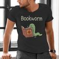 Bookworm Worm Reading Book Lover Read Books Librarian Men's V-Neck T-Shirt Bookworm Worm Reading Book Lover Read Books Librarian Men's V-Neck T-Shirt
