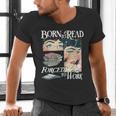 Born To Read Forced To Work Bookish Book Addict Book Lover Men's V-Neck T-Shirt