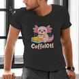 Caffelotl Cute Axolotl Pun Coffee Book Lover Kawaii Humor Men's V-Neck T-Shirt Caffelotl Cute Axolotl Pun Coffee Book Lover Kawaii Humor Men's V-Neck T-Shirt