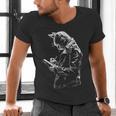 Cat Holds Book Writing Animal Print Motif Drawing Art Cat Men's V-Neck T-Shirt