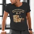 Cat Reading 6-7 Meme English Teacher Book Lover Humor Men's V-Neck T-Shirt Cat Reading 6-7 Meme English Teacher Book Lover Humor Men's V-Neck T-Shirt