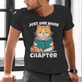 Cat Reading Books Bookworm Read One More Chapter Men's V-Neck T-Shirt Cat Reading Books Bookworm Read One More Chapter Men's V-Neck T-Shirt
