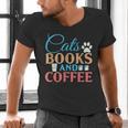 Cats Books And Coffee Men's V-Neck T-Shirt