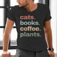 Cats Books Coffee Plants Gardening Mama Mom Mothers Men's V-Neck T-Shirt Cats Books Coffee Plants Gardening Mama Mom Mothers Men's V-Neck T-Shirt