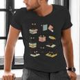 Cats Reading Books Cat Lover Men's V-Neck T-Shirt Cats Reading Books Cat Lover Men's V-Neck T-Shirt