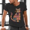 Cats Reading Books Librarian Library Readers Men's V-Neck T-Shirt