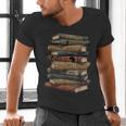 Celebrating History Month Floral Books Teacher Men's V-Neck T-Shirt Celebrating History Month Floral Books Teacher Men's V-Neck T-Shirt