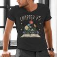 Chapter 75th Birthday Bookworm 75 Years Old For Book Lovers Men's V-Neck T-Shirt Chapter 75th Birthday Bookworm 75 Years Old For Book Lovers Men's V-Neck T-Shirt