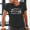 Christmas Book Lover Santa Dashing Through One More Chapter Men's V-Neck T-Shirt Christmas Book Lover Santa Dashing Through One More Chapter Men's V-Neck T-Shirt