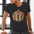 Christmas Book Ornament Lights Holiday Reading Lover Teacher Men's V-Neck T-Shirt