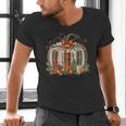 Christmas Book Pumpkin Reading Holiday Lovers Teacher Men's V-Neck T-Shirt Christmas Book Pumpkin Reading Holiday Lovers Teacher Men's V-Neck T-Shirt