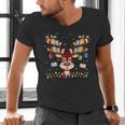 Christmas Librarian Reindeer Matching Book Lover Men's V-Neck T-Shirt