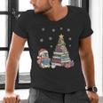 Christmas A Penguin Reading Book Snowflake Cocoa Hot Teacher Men's V-Neck T-Shirt Christmas A Penguin Reading Book Snowflake Cocoa Hot Teacher Men's V-Neck T-Shirt