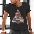 Christmas Tree Book Bookworm Men's V-Neck T-Shirt Christmas Tree Book Bookworm Men's V-Neck T-Shirt