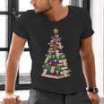 Christmas Tree Of Books For Readers And Librarians Men's V-Neck T-Shirt Christmas Tree Of Books For Readers And Librarians Men's V-Neck T-Shirt