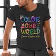 Color Our World Summer Reading 2025 Boho Wildflower Book Men's V-Neck T-Shirt Color Our World Summer Reading 2025 Boho Wildflower Book Men's V-Neck T-Shirt