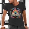 Color Our World Summer Reading 2025 Rainbow Art Book Men's V-Neck T-Shirt