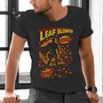 Comic Book Superhero Fall Season Leaf Blower Men's V-Neck T-Shirt