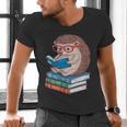 Cool Hedgehog Book Nerd Readers Men's V-Neck T-Shirt Cool Hedgehog Book Nerd Readers Men's V-Neck T-Shirt