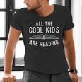 All The Cool Kids Are Reading Book Lover Bookworm Reader Men's V-Neck T-Shirt
