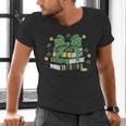 Coquette Bow Books St Patrick's Shamrock Bookworm Librarian Men's V-Neck T-Shirt