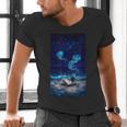 Cosmic Botanical Book Lover Reading Men's V-Neck T-Shirt Cosmic Botanical Book Lover Reading Men's V-Neck T-Shirt