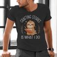 Crafting Stories Is What I Do Reading Writing Book Author Men's V-Neck T-Shirt