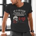 If I Crash Pause My Audiobook Lovers Dark Romance Spicy Book Men's V-Neck T-Shirt If I Crash Pause My Audiobook Lovers Dark Romance Spicy Book Men's V-Neck T-Shirt