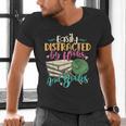 Crochet And Reading Crocheter Bookish Crocheting Book Lover Men's V-Neck T-Shirt