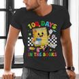 Cute 100 Days In The Books Groovy Boy Girl Teacher Men's V-Neck T-Shirt