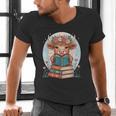 Cute Baby Highland Cow Reading Book Bookworm For Men Women Men's V-Neck T-Shirt Cute Baby Highland Cow Reading Book Bookworm For Men Women Men's V-Neck T-Shirt