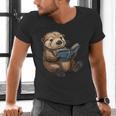 Cute Book Sea Otter Men's V-Neck T-Shirt
