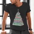 Cute Bookmas Christmas Book Tree Book Lover Teacher Men's V-Neck T-Shirt