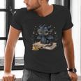 Cute Dragon Books Flower Bookworm Book Lover Men's V-Neck T-Shirt