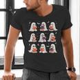 Cute Ghost Reading Book Lovers Halloween Ghost Men's V-Neck T-Shirt Cute Ghost Reading Book Lovers Halloween Ghost Men's V-Neck T-Shirt