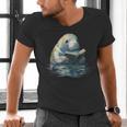 Cute Manatee Reading Book Bookworm Readers Manatee Lover Men's V-Neck T-Shirt Cute Manatee Reading Book Bookworm Readers Manatee Lover Men's V-Neck T-Shirt