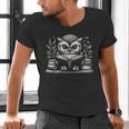 Cute Owl Reading Book Graphic Art Men's V-Neck T-Shirt