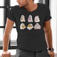 Cute Spooky Reading Book Halloween Fall Ghost Autumn Men's V-Neck T-Shirt
