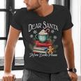 Dear Santa More Book Please Christmas Book Librarian Men's V-Neck T-Shirt Dear Santa More Book Please Christmas Book Librarian Men's V-Neck T-Shirt