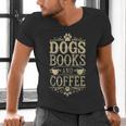 Dogs Books And Coffee Men's V-Neck T-Shirt