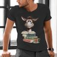 Donkey Reading Book Read Books Be Kind Stay Weird Librarian Men's V-Neck T-Shirt Donkey Reading Book Read Books Be Kind Stay Weird Librarian Men's V-Neck T-Shirt