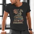 Dragon Fantasy Book Lover Book Nerd Men's V-Neck T-Shirt Dragon Fantasy Book Lover Book Nerd Men's V-Neck T-Shirt