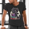 Dragon Reading A Book Cute Bookworm Book Lover Men's V-Neck T-Shirt Dragon Reading A Book Cute Bookworm Book Lover Men's V-Neck T-Shirt