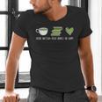Drink Matcha Read Books Be Happy Book Lover Matcha Tea Lover Men's V-Neck T-Shirt