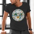 Duck Wilderness Book Reading Illustration Floral Men's V-Neck T-Shirt Duck Wilderness Book Reading Illustration Floral Men's V-Neck T-Shirt