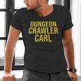 Dungeon Crawler Carl Yellow Text Logo LitRPG Series Book Men's V-Neck T-Shirt Dungeon Crawler Carl Yellow Text Logo LitRPG Series Book Men's V-Neck T-Shirt