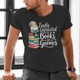 Easily Distracted By Books And Gnomes Men's V-Neck T-Shirt Easily Distracted By Books And Gnomes Men's V-Neck T-Shirt
