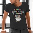 Easily Distracted By Books Silly-Goose Bookish Library Read Men's V-Neck T-Shirt Easily Distracted By Books Silly-Goose Bookish Library Read Men's V-Neck T-Shirt